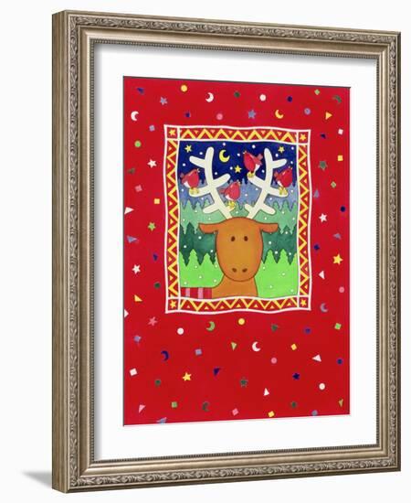 Reindeer and Robins-Cathy Baxter-Framed Giclee Print