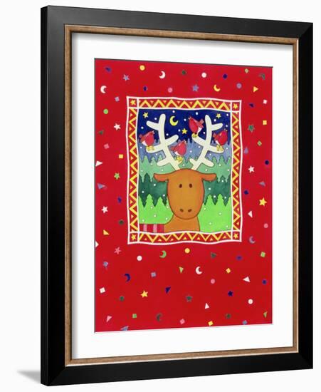 Reindeer and Robins-Cathy Baxter-Framed Giclee Print