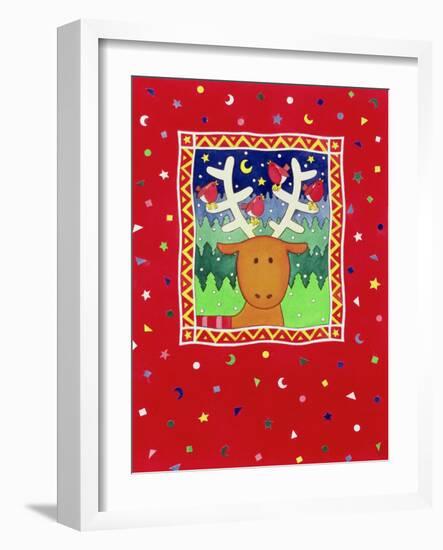 Reindeer and Robins-Cathy Baxter-Framed Giclee Print