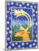 Reindeer and Snowflakes-Cathy Baxter-Mounted Giclee Print