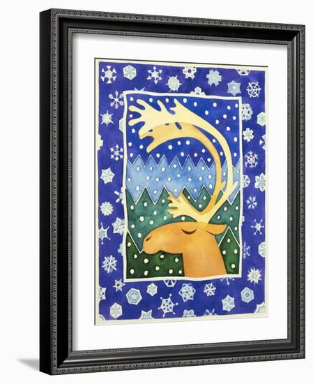 Reindeer and Snowflakes-Cathy Baxter-Framed Giclee Print