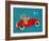 Reindeer Couple Taking a Ride in a Red Coupe Convertable, National Museum of American History-null-Framed Art Print