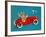 Reindeer Couple Taking a Ride in a Red Coupe Convertable, National Museum of American History-null-Framed Art Print