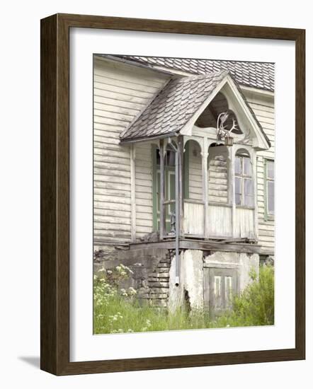 Reindeer Horns above Abandon House, Vic and Gudvagen, Norway-Russell Young-Framed Photographic Print