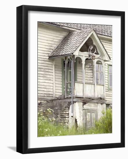 Reindeer Horns above Abandon House, Vic and Gudvagen, Norway-Russell Young-Framed Photographic Print