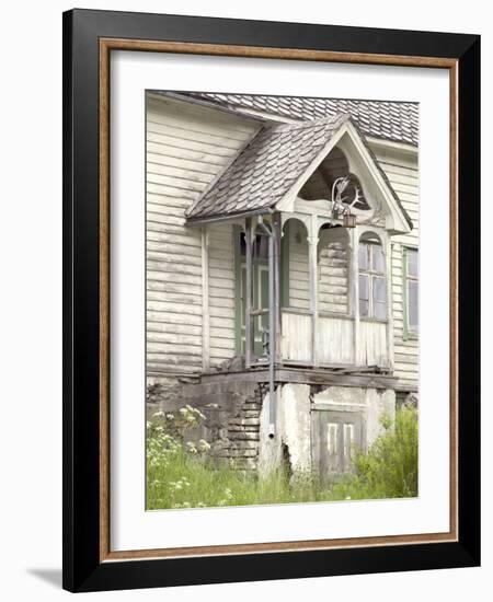 Reindeer Horns above Abandon House, Vic and Gudvagen, Norway-Russell Young-Framed Photographic Print