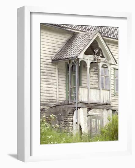 Reindeer Horns above Abandon House, Vic and Gudvagen, Norway-Russell Young-Framed Photographic Print