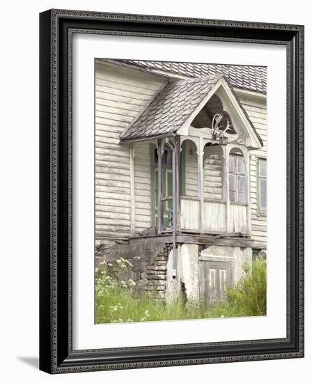 Reindeer Horns above Abandon House, Vic and Gudvagen, Norway-Russell Young-Framed Photographic Print