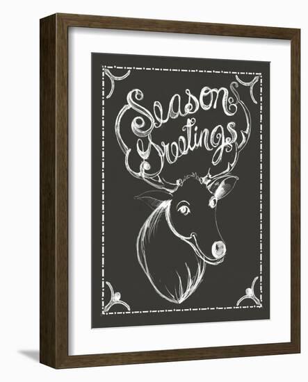 Reindeer in Chalk-Ali Lynne-Framed Giclee Print