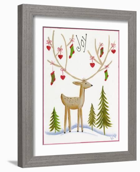 Reindeer Joy-Beverly Johnston-Framed Giclee Print