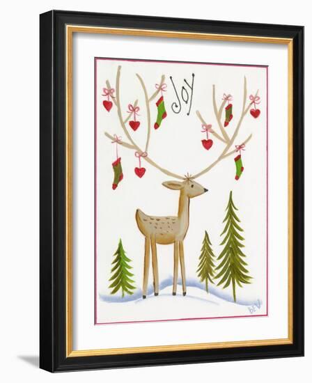 Reindeer Joy-Beverly Johnston-Framed Giclee Print