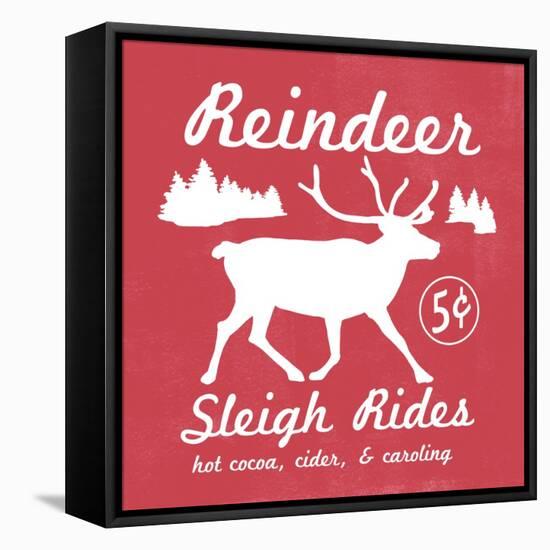 Reindeer Rides I-Emma Scarvey-Framed Stretched Canvas