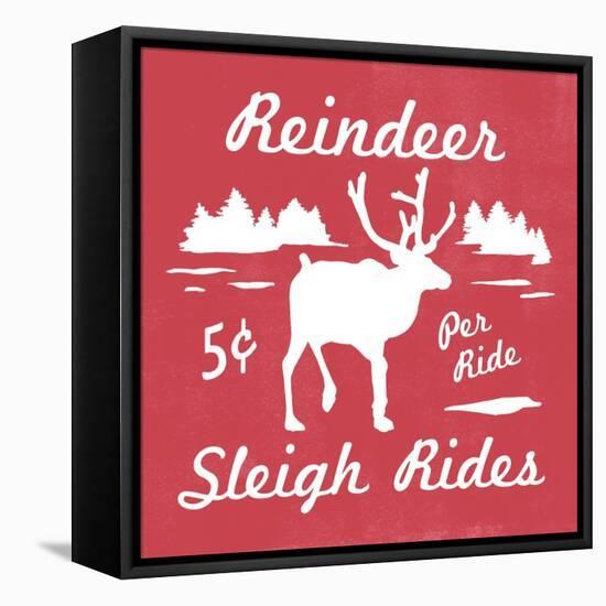 Reindeer Rides II-Emma Scarvey-Framed Stretched Canvas