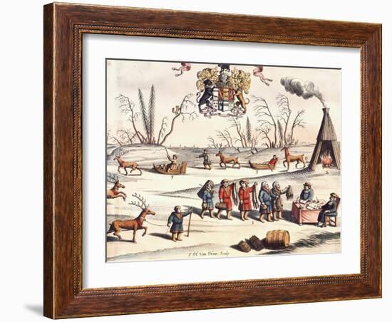 Reindeer Shepherds, Lapland-Joan Blaeu-Framed Giclee Print