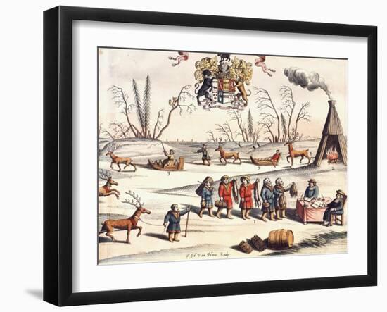 Reindeer Shepherds, Lapland-Joan Blaeu-Framed Giclee Print