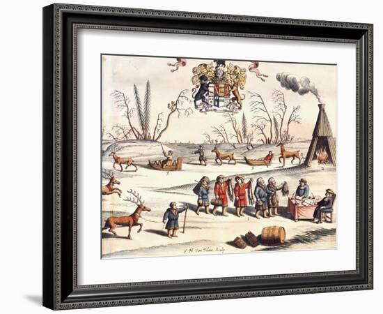 Reindeer Shepherds, Lapland-Joan Blaeu-Framed Giclee Print