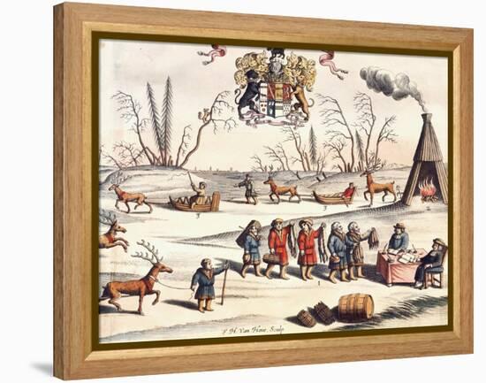 Reindeer Shepherds, Lapland-Joan Blaeu-Framed Premier Image Canvas