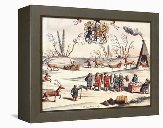 Reindeer Shepherds, Lapland-Joan Blaeu-Framed Premier Image Canvas