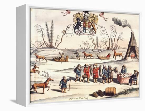 Reindeer Shepherds, Lapland-Joan Blaeu-Framed Premier Image Canvas