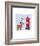 Reindeer - Wink Designs Contemporary Print-Michelle Lancaster-Framed Art Print