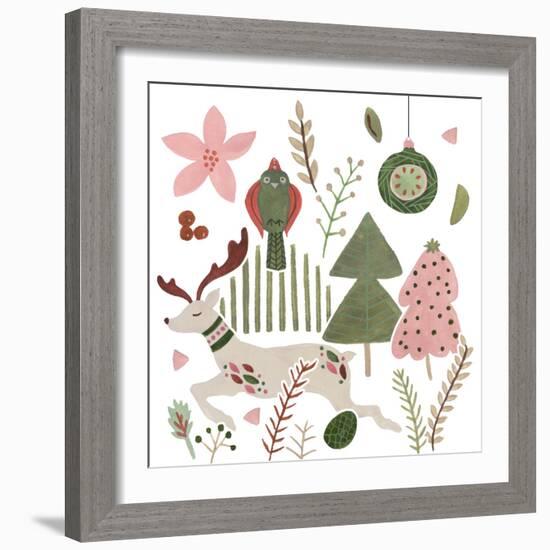 Reindeer Wishes VI-Melissa Wang-Framed Art Print