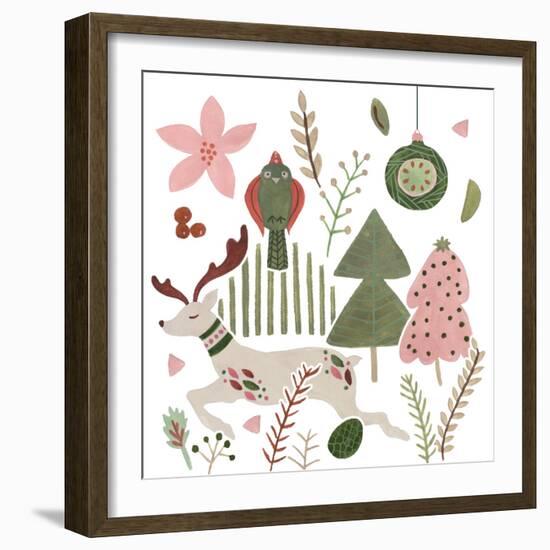 Reindeer Wishes VI-Melissa Wang-Framed Art Print