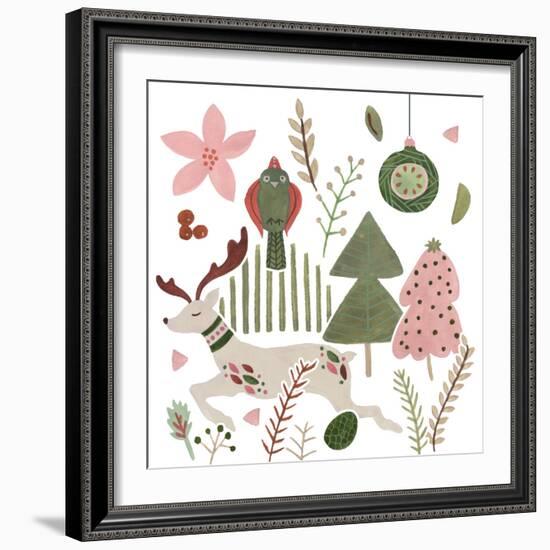 Reindeer Wishes VI-Melissa Wang-Framed Art Print