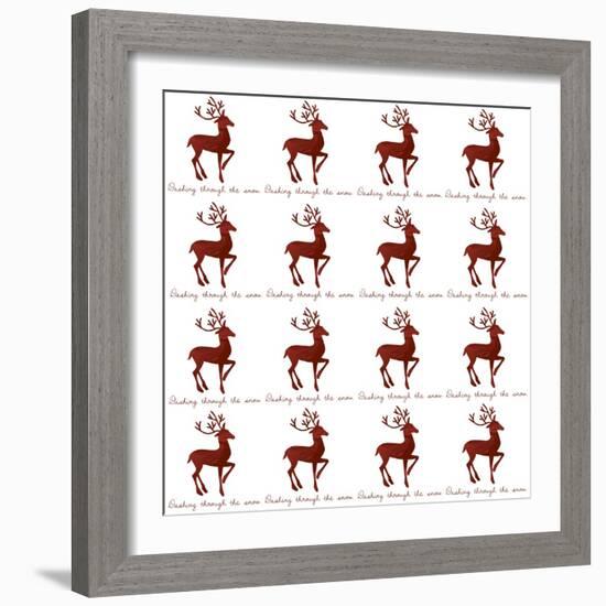 Reindeer Wrap-Erin Clark-Framed Giclee Print