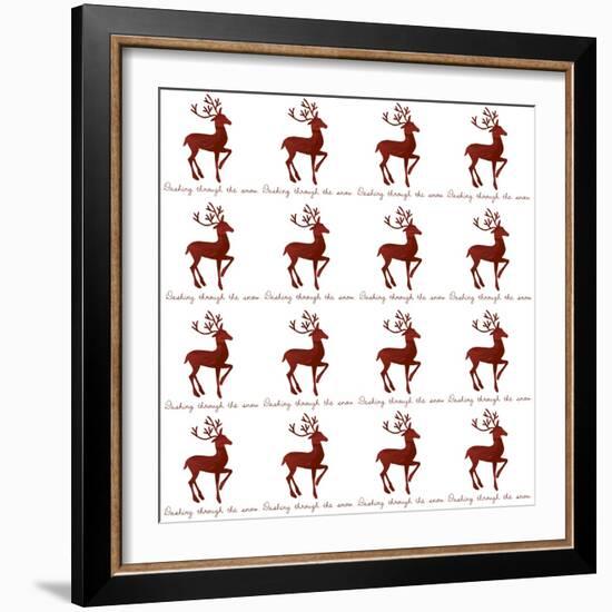 Reindeer Wrap-Erin Clark-Framed Giclee Print