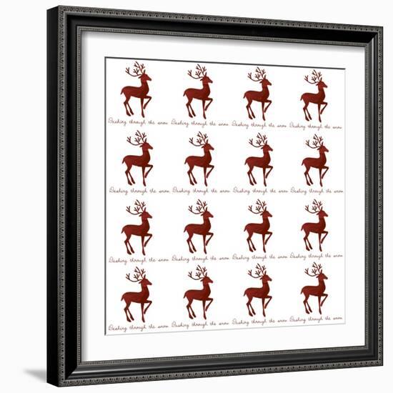 Reindeer Wrap-Erin Clark-Framed Giclee Print