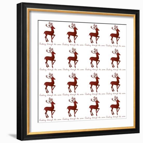 Reindeer Wrap-Erin Clark-Framed Giclee Print