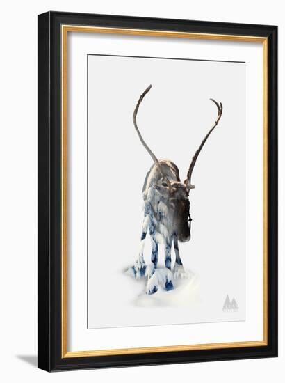 Reindeer-null-Framed Art Print