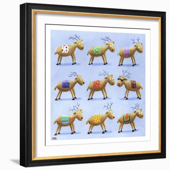 Reindeer-Louise Tate-Framed Giclee Print