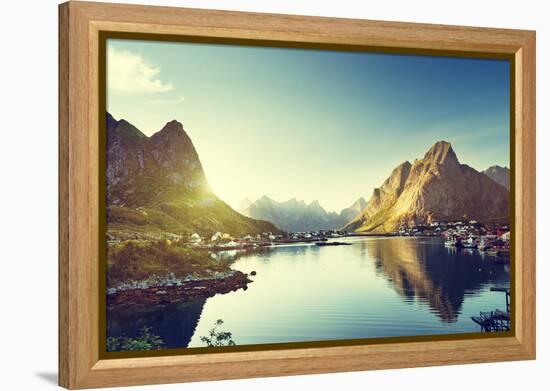 Reine Village, Lofoten Islands, Norway-Iakov Kalinin-Framed Premier Image Canvas