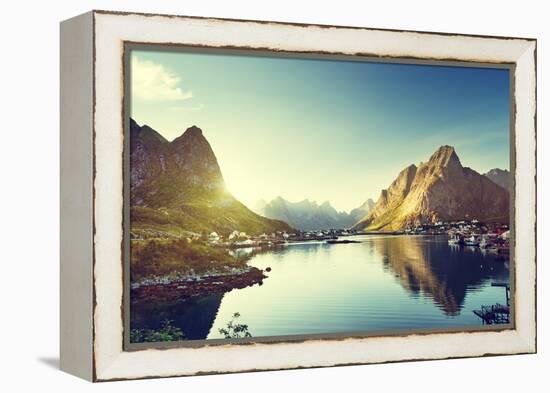 Reine Village, Lofoten Islands, Norway-Iakov Kalinin-Framed Premier Image Canvas