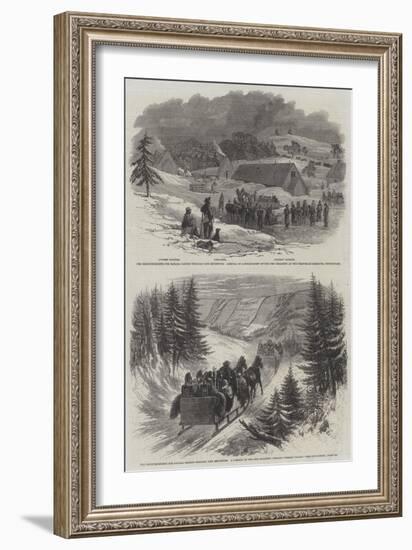 Reinforcements for Canada Passing Through New Brunswick-null-Framed Giclee Print