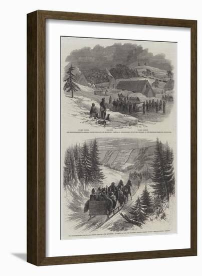 Reinforcements for Canada Passing Through New Brunswick-null-Framed Giclee Print
