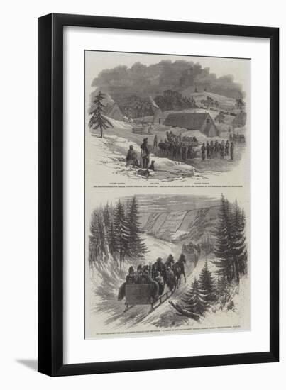 Reinforcements for Canada Passing Through New Brunswick-null-Framed Giclee Print