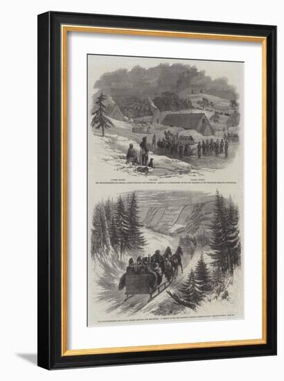 Reinforcements for Canada Passing Through New Brunswick-null-Framed Giclee Print