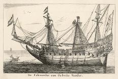 A Ship Being Repaired, from the Series 'Some Ships', 1652-Reinier Zeeman-Giclee Print