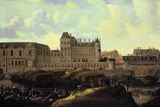 Louvre and Petit Bourbon Seen from the Seine, Paris, 17th Century-Reinier Zeeman-Giclee Print