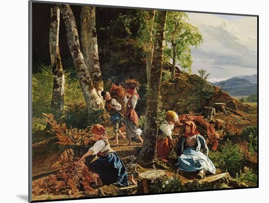 Reisigsammler Im Wiener Wald, 1855-Ferdinand Georg Waldmüller-Mounted Giclee Print