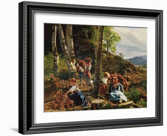 Reisigsammler Im Wiener Wald, 1855-Ferdinand Georg Waldmüller-Framed Giclee Print