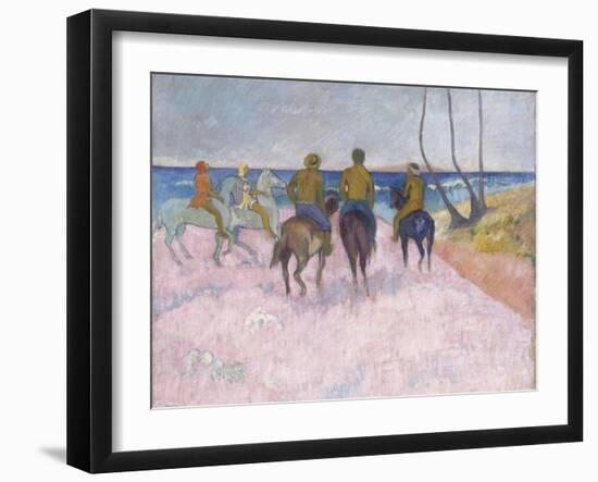 Reiter Am Strand (I) (Cavaliers Sur La Plage), 1902-Paul Gauguin-Framed Giclee Print