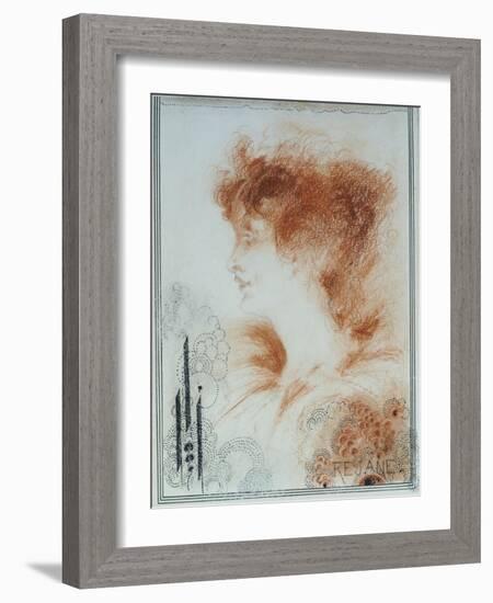 Rejane, 1894-Aubrey Beardsley-Framed Giclee Print