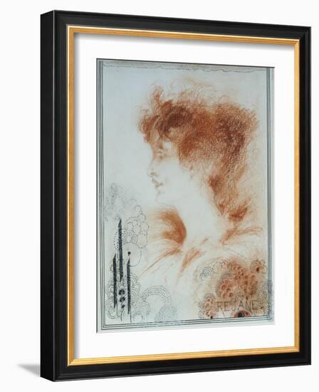 Rejane, 1894-Aubrey Beardsley-Framed Giclee Print