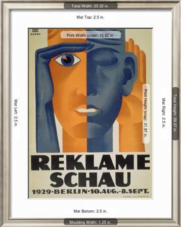 Reklameschau Poster For The Berlin Advertising Exhibition 1929 Giclee Print Lucian Bernhard Art Com