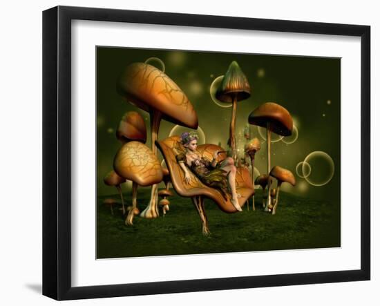 Relax 3D Computer Graphics-Atelier Sommerland-Framed Art Print