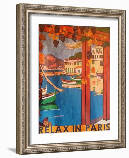 Relax In Paris-Jace Grey-Framed Art Print