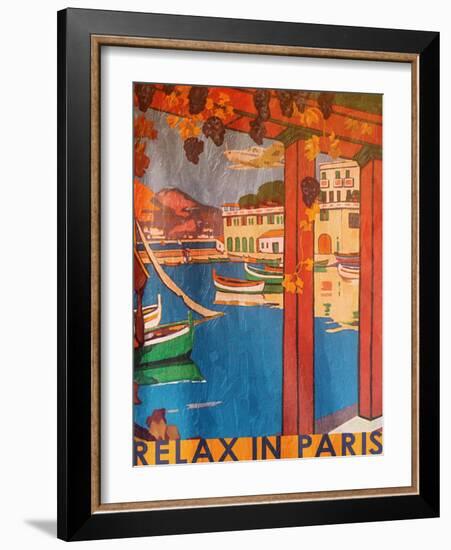 Relax In Paris-Jace Grey-Framed Art Print